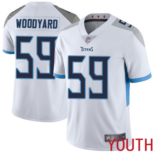 Tennessee Titans Limited White Youth Wesley Woodyard Road Jersey NFL Football #59 Vapor Untouchable->tennessee titans->NFL Jersey